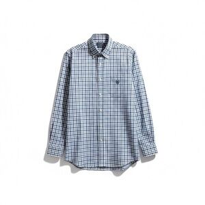 CHAPS Men’s Blue Plaid Button-Down Shirt 👕 Classic Fit💙Size Small